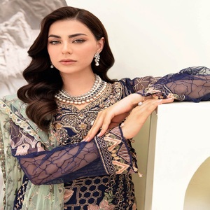 Shalwar kameez costumes par des designers pakistanais brodé Organza 3 pièces pour les femmes Kurti pour les vêtements décontractés quotidiens Lehenga pour les filles - Product Image 3