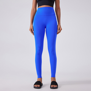 Pantalons de yoga à taille haute avec logo personnalisé en nylon et spandex, leggings de sport pour femmes, leggings de fitness - Product Image 3