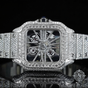 Montre mécanique de luxe AFAR JEWELS, style vintage, squelette carré, moissanite, mouvement ETA, pour homme et femme, 40 mm, acier inoxydable, haute qualité - Product Image 4