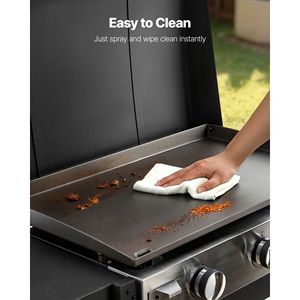 Piastra a Gas Propano a 3 Bruciatori con Ruote e Coperchio, 11.000 BTU, Griglia Piana da Esterno per Frittura - Product Image 5
