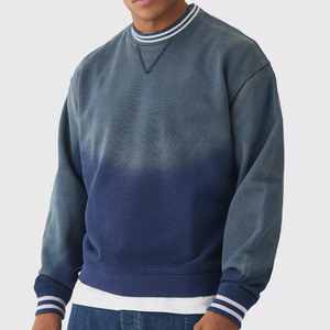 Sweat-shirt à col rond pour homme Coupe classique Couleur unie Tissu tricoté 100% coton Vêtement décontracté pour l'automne - Product Image 4