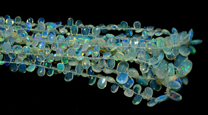 Perles en forme de poire en cristal à facettes en opale éthiopienne véritable 6x4 à 12x9mm 16 pouces perles de pierres précieuses utilisées pour la fabrication de bijoux - Product Image 5