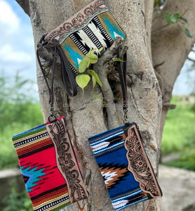 กระเป๋าคลัทช์หนังสไตล์ตะวันตก aztec สีน้ำตาลวินเทจกระเป๋าเครื่องมือหนังแท้ที่เป็นเอกลักษณ์ของ Aztec - Product Image 3
