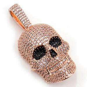 Nuevo Colgante de Calavera de Plata de Ley con Moissanita, Estilo Hiphop, Joyería de Lujo Brillante para Hombre y Mujer - Product Image 3
