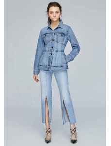 Top en jean pour femme élégant, décontracté, moderne, chic, confortable, de qualité supérieure, durable, doux, tendance, unique - Product Image 2