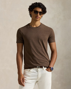 Camiseta de Manga Corta para Hombre, Color Marrón Sólido, Teñida, 100% Algodón, Cuello Redondo, Informal, Ecológica, Cómoda para el Verano - Product Image 2