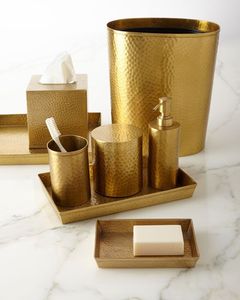 Export Quality Brass Bathroom Set Handmade Hotel Washroom Vanity Soap Dish Tumbler <b>Holder</b> Traditional Design - Product Image 3