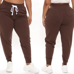 Pantalon de sport ample sur mesure, couleur unie, en molleton épais, coupe droite, et pantalon de survêtement décontracté, automne-hiver - Product Image 6