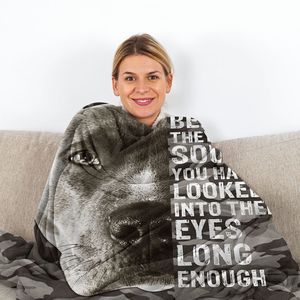 Morbida Coperta in Flanella Nera con Tema Canino, Multiuso per Divano, Letto, Ufficio, Campeggio e Viaggi - Product Image 3