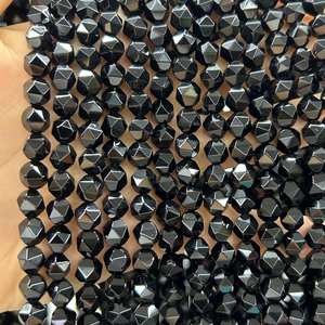 ลูกปัดออนิกซ์สีดำทรงเหลี่ยม ลูกปัดหินธรรมชาติแบบก้อน สำหรับทำเครื่องประดับ งานฝีมือ DIY - Product Image 5