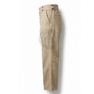 Pantalon de combat durable pour homme, design traditionnel, coupe droite, taille mi-haute, en toile légère, avec coutures renforcées et ajustables - Product Image 6