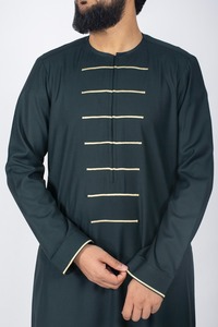 <b>Mens</b> Breathable Islamic Robe Full Length Loose Fit Traditional Juba <b>Mens</b> Comfortable <b>Thobe</b> Long Sleeve - Product Image 2