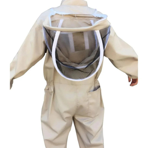 Combinaison d'apiculteur avec capuche et écran facial en maille, beige, coupe régulière, pour l'apiculture - Product Image 4