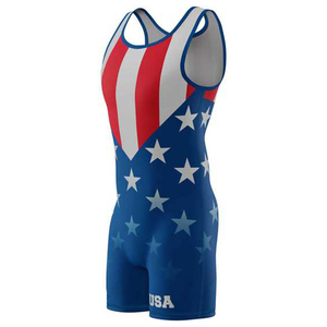 Combinaisons de musculation personnalisées de conception américaine, vêtements de sport, combinaison de lutte 100% une pièce, service OEM disponible - Product Image 2