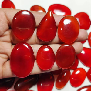 Wholesale Natural Red Onyx Gemstone High Quality Polished Cabochon Loose Stone for Rings & Pendants Jewelry Supply - Product Image 5