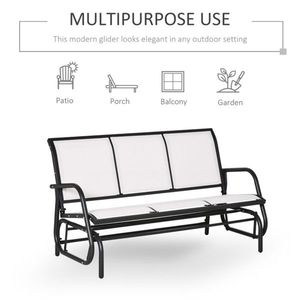 Outdoor Courtyard Seats for 3 People Patio Benches - Product Image 3