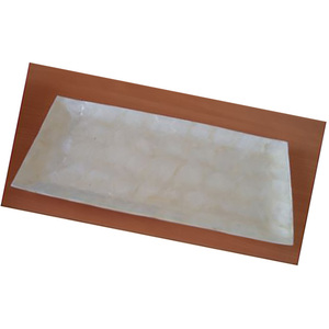 Bandeja de mosaico de capiz, artículos de vidrio y tapete de mesa con diseño blanco cuadrado, tamaño 20x40cm - Product Image 3