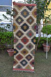 พรมปูพื้นบันไดสไตล์สแกนดิเนเวียน ทำมือจากเส้นใยปอกระเจา พรมคิลิมแบบสองด้าน ตกแต่งทางเดินด้วยเส้นใยธรรมชาติ - Product Image 3