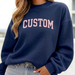 Sudadera Casual de Manga Larga con Cuello Alto Personalizada para Invierno, con Estampado Frontal a la Moda y Logotipo Personalizado, Sudadera con Cuello Alto para Mujer - Product Image 6