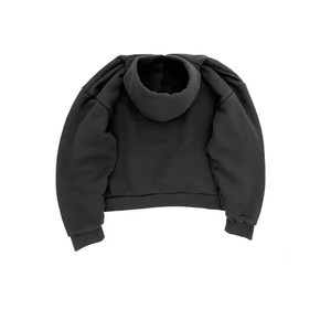 Sudadera con Capucha Corta de Alta Calidad para Hombre, 80% Algodón, 20% Poliéster, Felpa Francesa, Bordada, para Otoño - Product Image 6