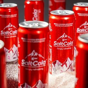 Cola au sel brun faible en glucides HALAL avec sel de l'Himalaya, soda gazeux 0,32 L prêt à boire en boîte - Product Image 6