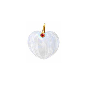 Colgante tallado de piedra lunar arcoíris con forma de calabaza, colgante tallado chapado en oro con forma de corazón de piedra lunar arcoíris, colgante con forma de corazón, mayorista - Product Image 1