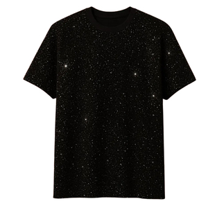 เสื้อยืดโอเวอร์ไซส์ประดับเพชรเทียมสุดฮิต เนื้อผ้าคอตตอน 100% หนานุ่ม สวมใส่สบายๆ หรือสไตล์สตรีทแวร์ สำหรับทุกเพศ - Product Image 1