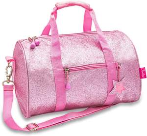 Bolsa Deportiva Morada con Brillantina y Logotipo de Animadoras, Cierre Frontal, Diseño Personalizado para Equipos de Baile Infantiles, Venta al Por Mayor - Product Image 4