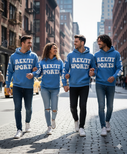 REXFIT SPORTS Sudadera con Capucha Extra Grande Personalizada para Hombre, Sudadera con Bordado y Parches Estilo Urbano 2025 - Product Image 2