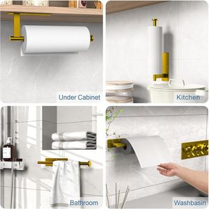 Support mural adhésif amélioré pour essuie-tout, résistant à la flexion et adapté pour cuisine, salle de bain, camping-car - Style armoire - Product Image 4