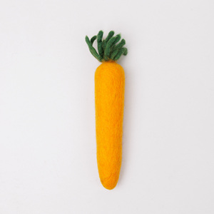Felt & Yarn Wool Easter Carrot-Handmade Child-Friendly Easter Basket & Table Decor - Product Image 1
