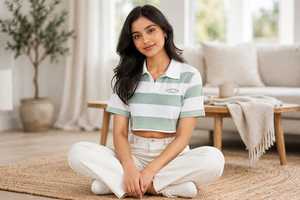 110 APPARELS <b>Women's</b> Striped Sporty <b>Tank</b> <b>Top</b> Short Sleeve 100% Cotton 220g Fabric - Product Image 5
