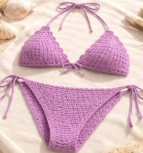 Modèle de bikini au crochet |   Bikini fait main : soutien-gorge et bas - Product Image 1