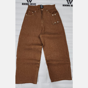 Jeans de Mezclilla Negra Selvedge con Textura Sólida en Relieve, Peso Medio, Transpirables, Estilo Vintage, Personalizados OEM, para Hombre, Invierno, Otoño, Primavera - Product Image 4