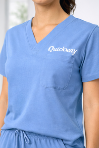 Ensemble de blouses et pantalons de travail unisexe, col en V, extensible, poches à séchage rapide, uniforme de travail confortable - Product Image 4