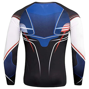 <b>Athletic</b> Men's Rash Guard Long Sleeve Compression Shirt with Moisture Wicking Fabric for Training Gym & Water Sports Rash Guard - Product Image 5