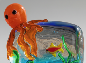 Figura de Pulpo de Vidrio Soplado a Mano, Arte para Acuario, Prensapapeles de Vidrio, Adorno Decorativo de Animal Marino, Decoración para el Hogar y Escritorio, Regalo - Product Image 2