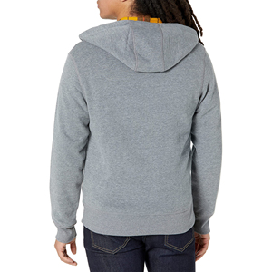 Sweat à capuche zippé personnalisé avec logo brodé, design nouveau, uni, 100% coton, vêtements de sport d'extérieur - Product Image 4