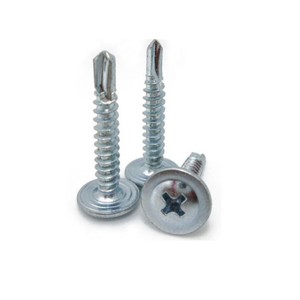 Vis auto-perceuses à finition enduite de paillettes de zinc à entraînement hexagonal en acier à tête plate personnalisée - Product Image 1