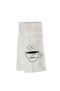 ผ้าเช็ดครัวพิมพ์ลายสีขาวพร้อมลายแก้วกาแฟดีไซน์สวยงาม พิมพ์ดิจิตอล ซักได้ สไตล์เรียบง่าย สิ่งทอสำหรับใช้ในบ้าน - Product Image 6