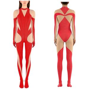 Justaucorps intégral de gymnastique pour femmes, combinaison pour patinage artistique, yoga, ballet, danse de salon, costume lyrique - Product Image 2