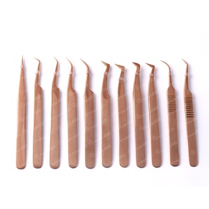 Pince à épiler japonaise en acier inoxydable pour extension de cils Marque privée en vrac Pince à épiler multifonctionnelle méga volume Pointe pointue - Product Image 1