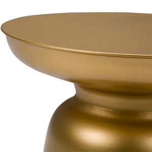 Mesa de Centro Moderna con Tapa Redonda, Muebles Contemporáneos para Sala de Estar, Mesa Auxiliar Decorativa de Metal - Product Image 3