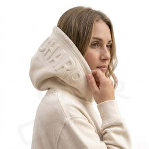 Sweat à capuche surdimensionné en molleton 100 % coton, avec logo brodé personnalisé de qualité supérieure, impression par décoloration, couleur et taille personnalisées de haute qualité - Product Image 1