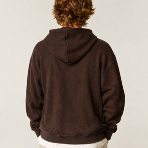 Sudaderas con Capucha Personalizadas al por Mayor, Unisex, con Cierre, Gruesas, Texturizadas, Fabricante de Ropa Urbana al por Mayor, OEM, EE. UU. - Product Image 2