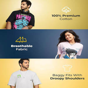 T-shirts d'été amples à épaules tombantes en gros, 100 % coton, unisexe, pour hommes, personnalisables avec impression - Product Image 4