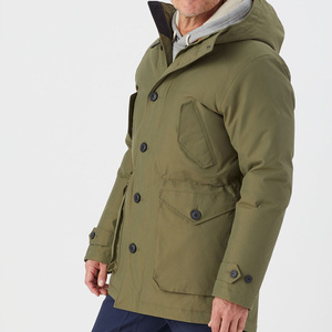 Parkas à capuche de couleur unie pour hommes, manteau décontracté épais et chaud, style streetwear, nouvelle mode d'hiver, veste coupe-vent pour hommes - Product Image 2