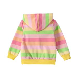 Sweat-shirt à capuche zippé pour enfants, garçons et filles, imprimé arc-en-ciel, en coton, à manches longues, coupe-vent, séchage rapide, décontracté - Product Image 6