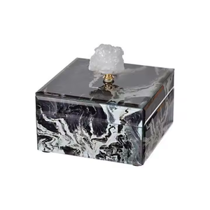 Whimsy Art Craft Resin Jewelry Display <b>Box</b> Classic Design Multi Color Storage <b>Box</b> for Living Room Bathroom <b>Earring</b> Necklace - Product Image 5