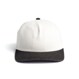 Wholesale Custom Logo 5 Panel Structured Mid Profile Flat Brim High Quality Hat Two Tone Canvas Baseball <b>Cap</b> Premium <b>Vintage</b> <b>Cap</b> - Product Image 1